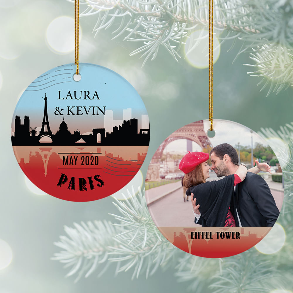 Noelyn paris travel photo ornament front view