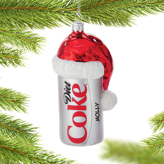 Noelyn diet coke can ornament front view